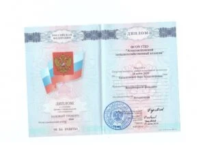 Диплом ветеринарного фельдшера, Александровский сельскохозяйственный колледж, 2010 — В. А. Калеменева